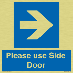 Please use Side Door (arrow Right) 